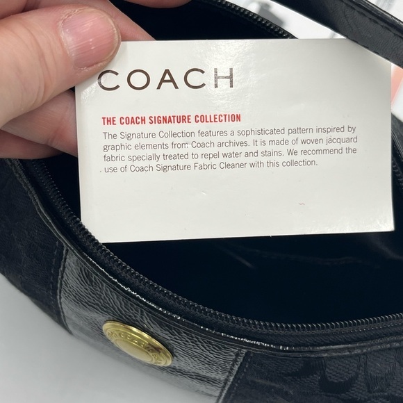 Authenticated Coach Black Jacquard signature Print Ergo Mini Small Purse 41066 - Picture 12 of 16